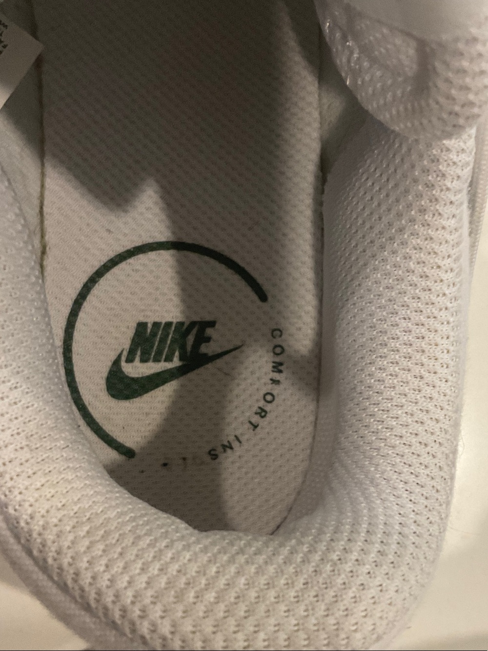 Nike White Sneakers with Black Soles - Picture 6 of 7